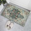 Home Carpet Vintage Persian Ethnic Style Non-slip Great Water Absorption Quick Dry Decoration Bathroom Bedroom Entrance Floor Mat