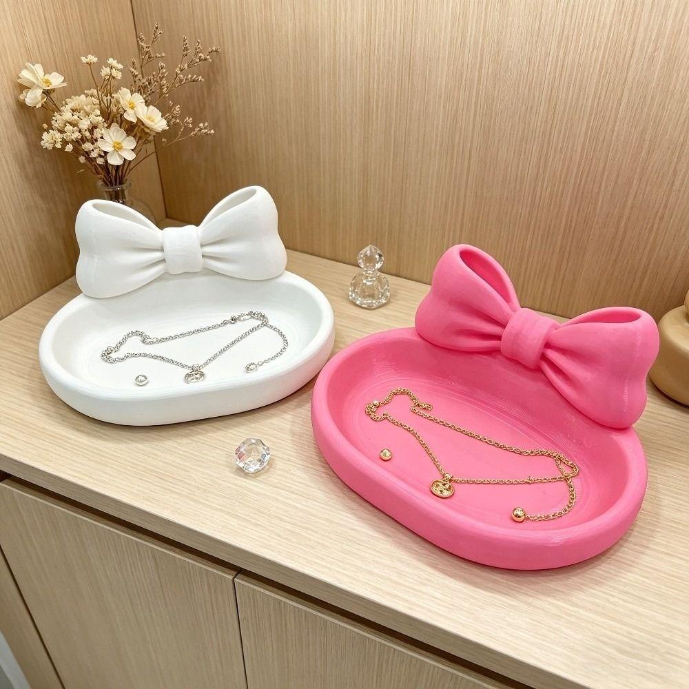 3D Printed Bow Jewelry Tray Love Heart Shell Shape Trinket Dish Ring Holder Dorm