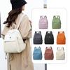 Women's Multi-Pocket Backpack Large Capacity Backpack Solid Color Lightweight Student Travel Bag