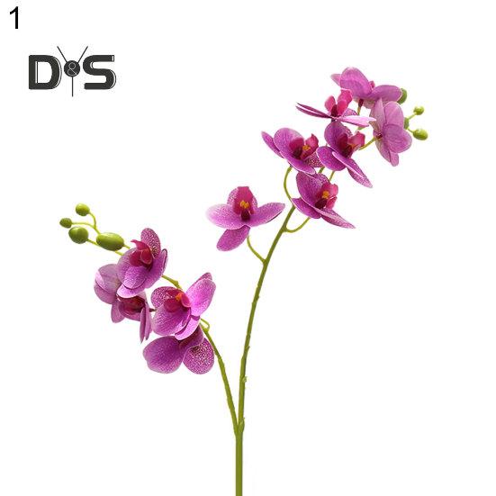 Medoc Artificial Orchid 3D Print Desktop Ornaments Plastic Bedside Living Room Simulation Plant for Office