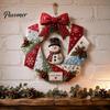 Decorative Fabric Wreath Kit Christmas DIY Kit, Patchwork Beginner-Friendly Handmade Holiday Craft Personalized Door Decor Decoration Set for