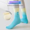 Women's Anti-Slip Pilates Yoga Socks - Sweat-Absorbent Mid-Calf Design for Spring and Autumn Workouts
