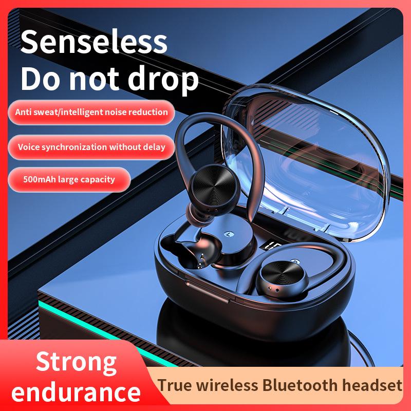 Гарнитура Q36 Bluetooth с цифровым дисплеем, спортивные стереонаушники с двумя наушниками