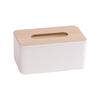 1Pc Luxurious Bamboo Rectangular Tissue Box Cover - Waterproof, Elegant Holder For Disposable Paper Facial Tissues