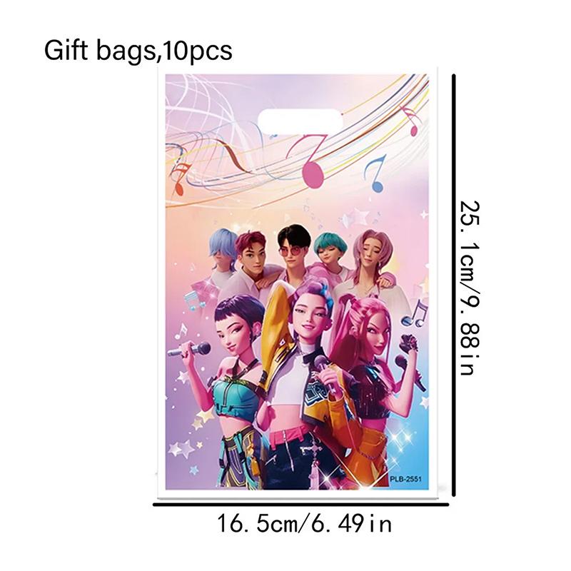 Пакеты для подарков Охотников на демонов Украшение на день рождения K-pop Аниме Вечеринка Конфетные пакеты Подарки гостям Детский праздник Baby Shower Праздничные принадлежности