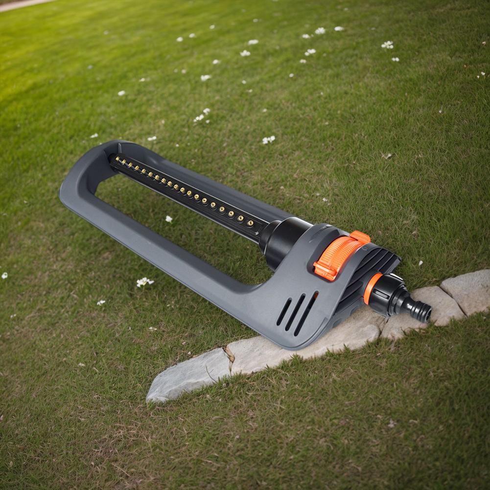 Oscillating Sprinkler 19 Hole Nozzles Water Sprayer For Yard Large Area Lawn Garden Irrigation System Outdoor Watering