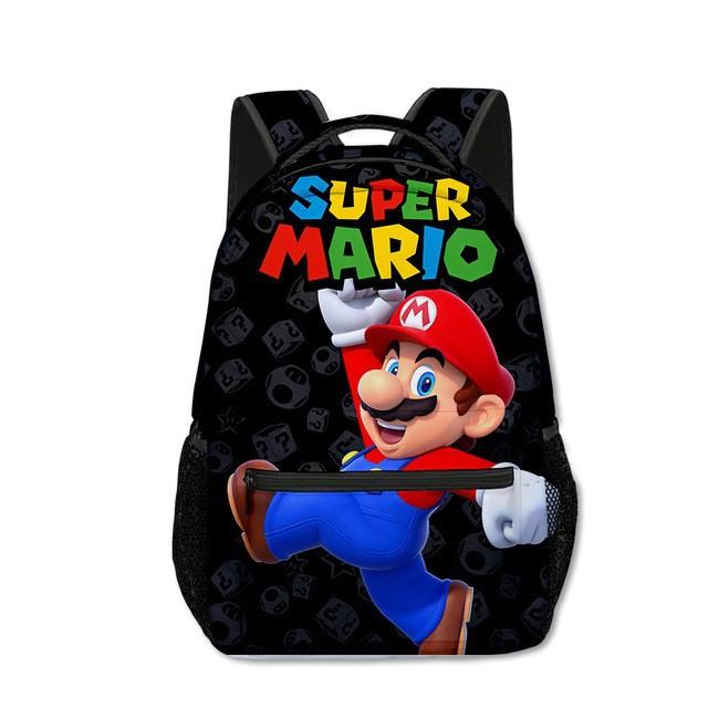 Super Mario Student School Bag Mario Supermario Full Print Backpack Oxford Cloth Kids Backpack