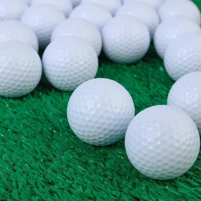 2025 New 10pcs Outdoor golf double-layer white ball two-layer practice ball golf ball