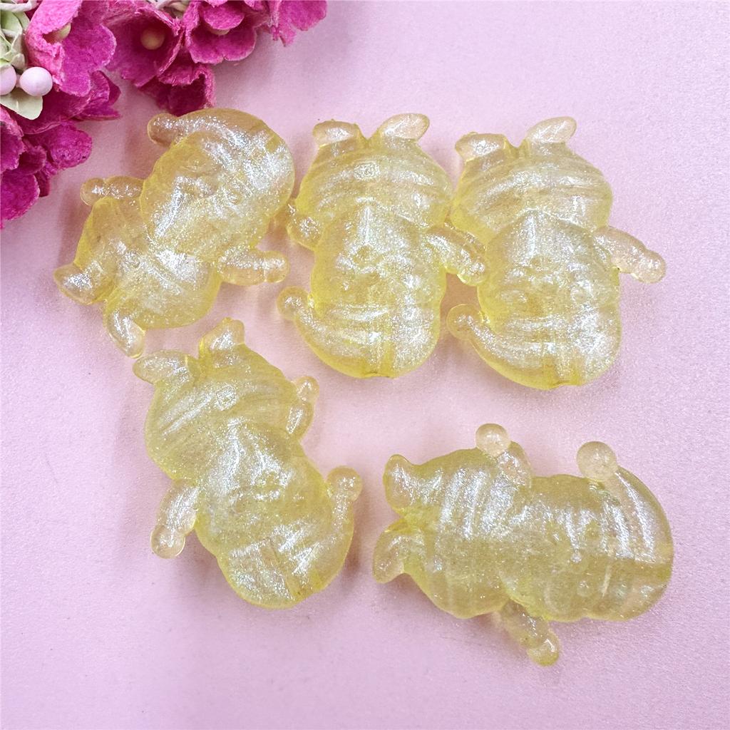 Home Party Supplies Beads Jewelry 5pcs 25*30mm DIY Jewelry Accessories Dwarfs Transparent Christmas For Bracelet Earring Making UV Colorful Acrylic