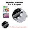 2IN1 Wireless Carplay Adapter Wired To Wireless Carplay Adapter with Car Clock for OEM Car Navigation System Plug & Play