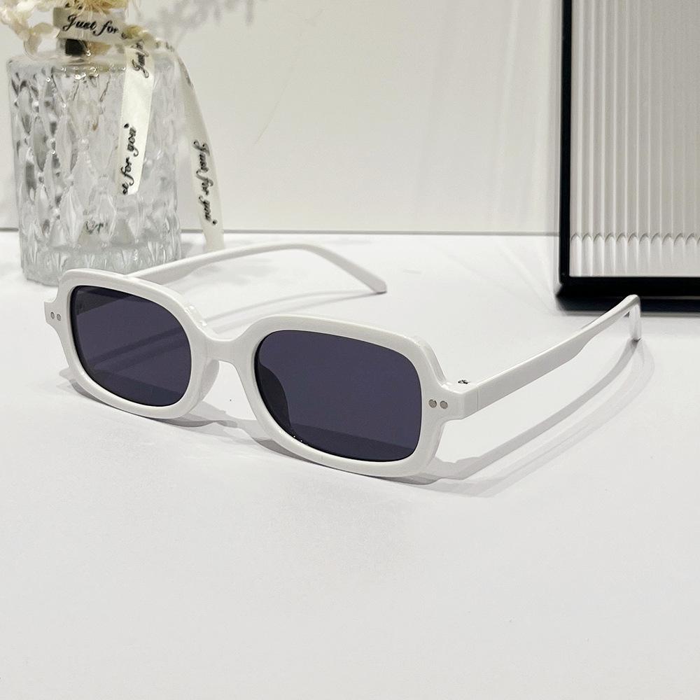 Rice nail small frame sunglasses new square sunglasses European and American fashion versatile sunglasses ins trendy men and women