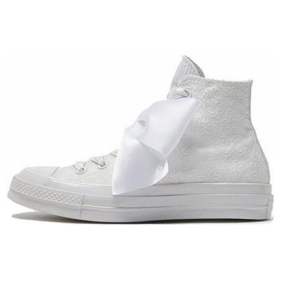 Кеды унисекс Chuck Taylor Bow 1970-х годов, высокие, из парусины, для свадьбы, белые A07078C