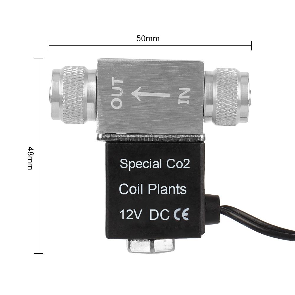 Aquarium Accessories EU Plug DC 12V CO2 System Regulator Electric Aquarium Solenoid Valve Double Head Magnetic Valve
