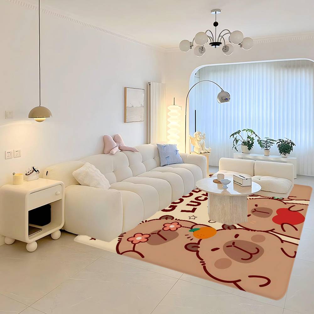 Interesting Capybara Bathroom Mat INS Style Soft Bedroom Floor House Laundry Room Mat Anti-skid Welcome Doormat