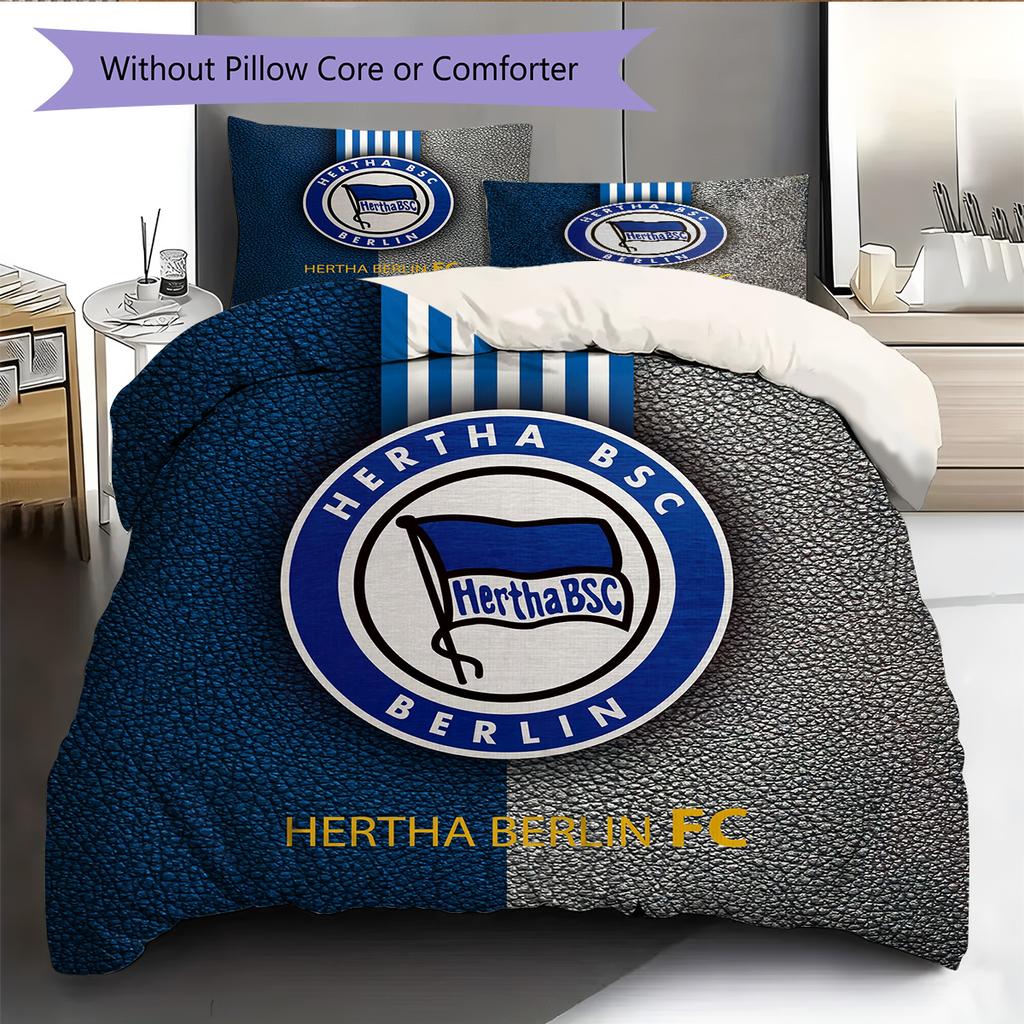 Hertha BSC Комплект постельного белья с узором Одеяло Декор для дома Подарок (1 пододеяльник + 2 наволочки без наполнителя)