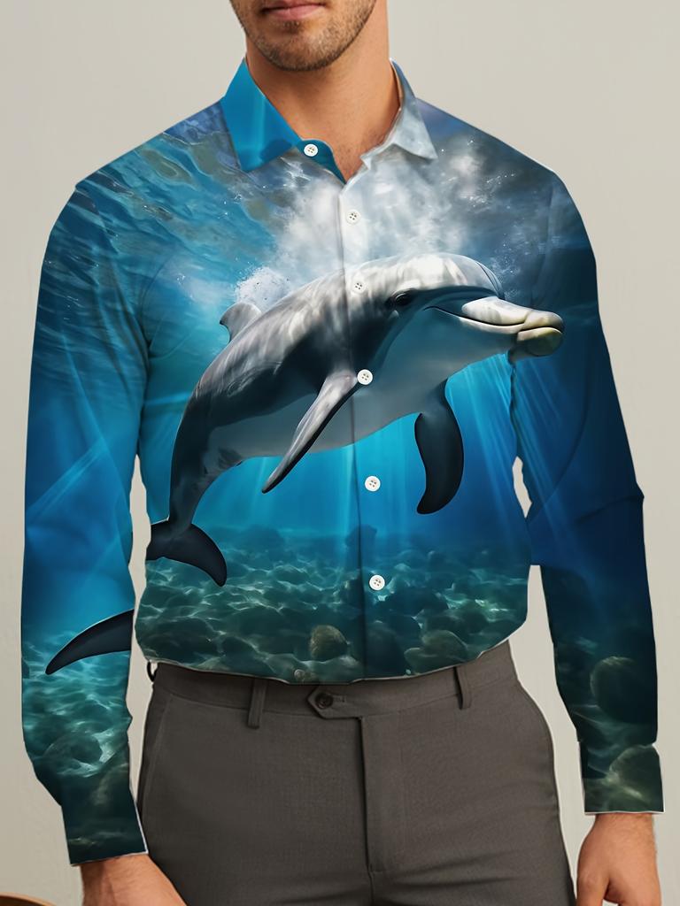 Men's Novelty Button-down Collar Shirt