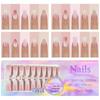 Charming Almond Nail Wearable Fake Nail Tips Press On Nail Seamless Removable Wearing Reusable Full Cover Nail Tips
