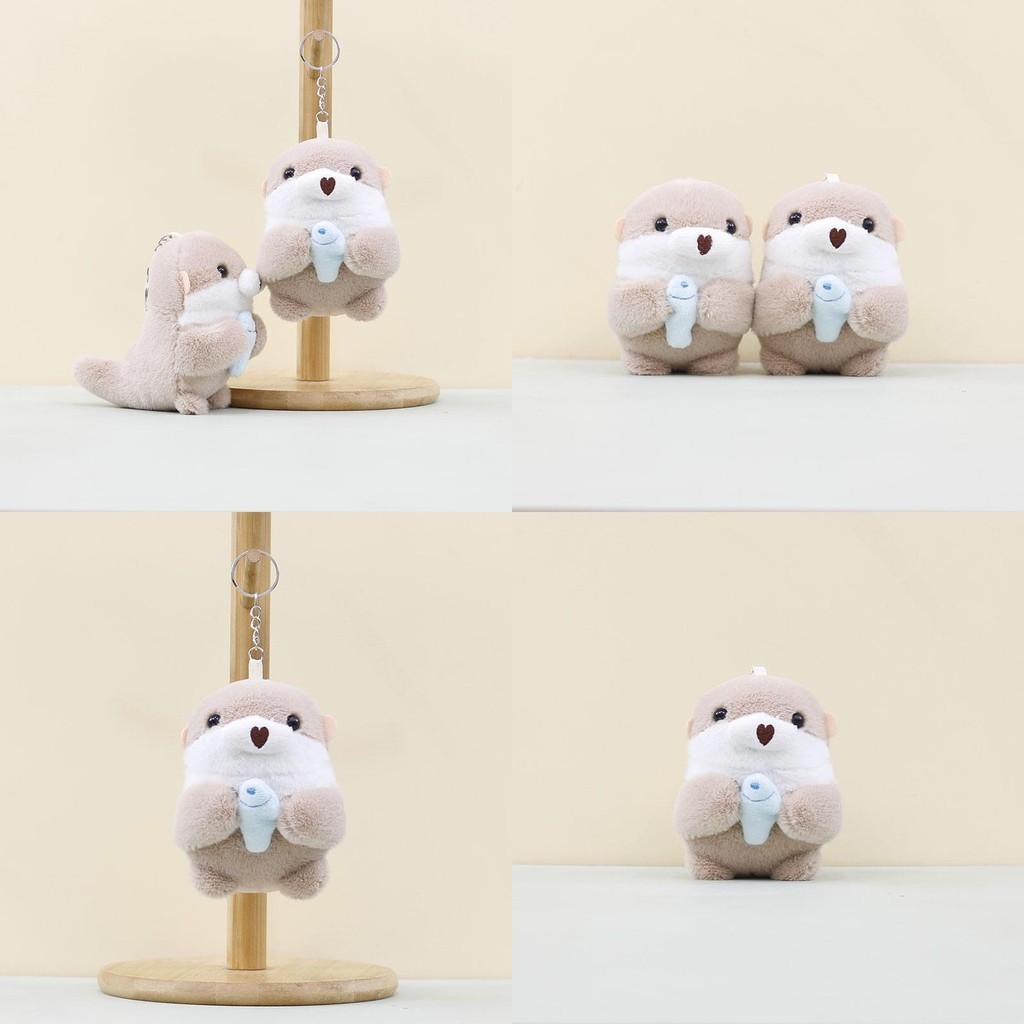 Adorable Cute Sea Otter Plush Keychain Toy Soft Stuffed Animal Doll Accessory 11cm
