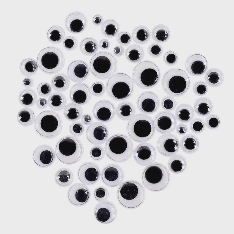 Красочные самоклеящиеся подвижные глаза с ресницами для поделок своими руками