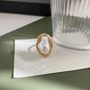 Elegant Women Irregular Faux Pearl Open Ring Exquisite Alloy Jewelry Fashion Finger Ring Banquet Party Accessories Jewelry Gift