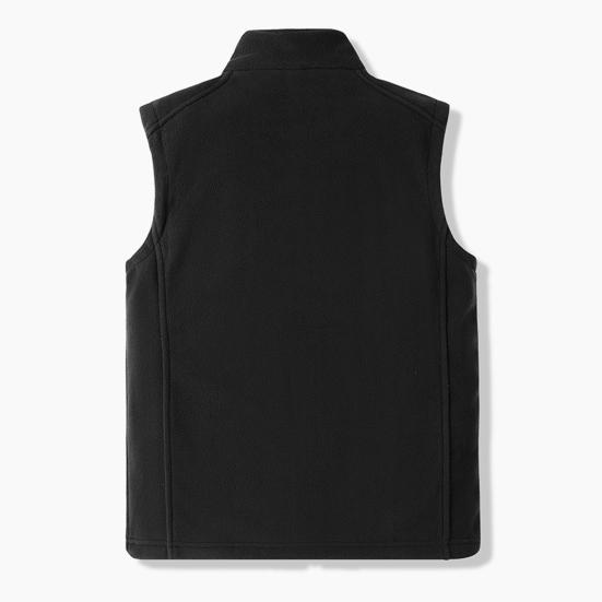 Мужской флисовый жилет, стандартный крой, без рукавов, воротник-стойка, жилет, пальто с карманами на молнии, теплоизоляционный жилет, куртка