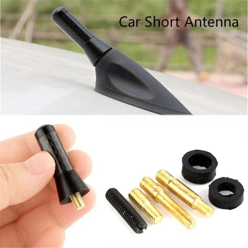 3.5cm Short Carbon Fiber Car Roof Antenna Enhanced Signal Auto Radio Aerial Replacement Accessories