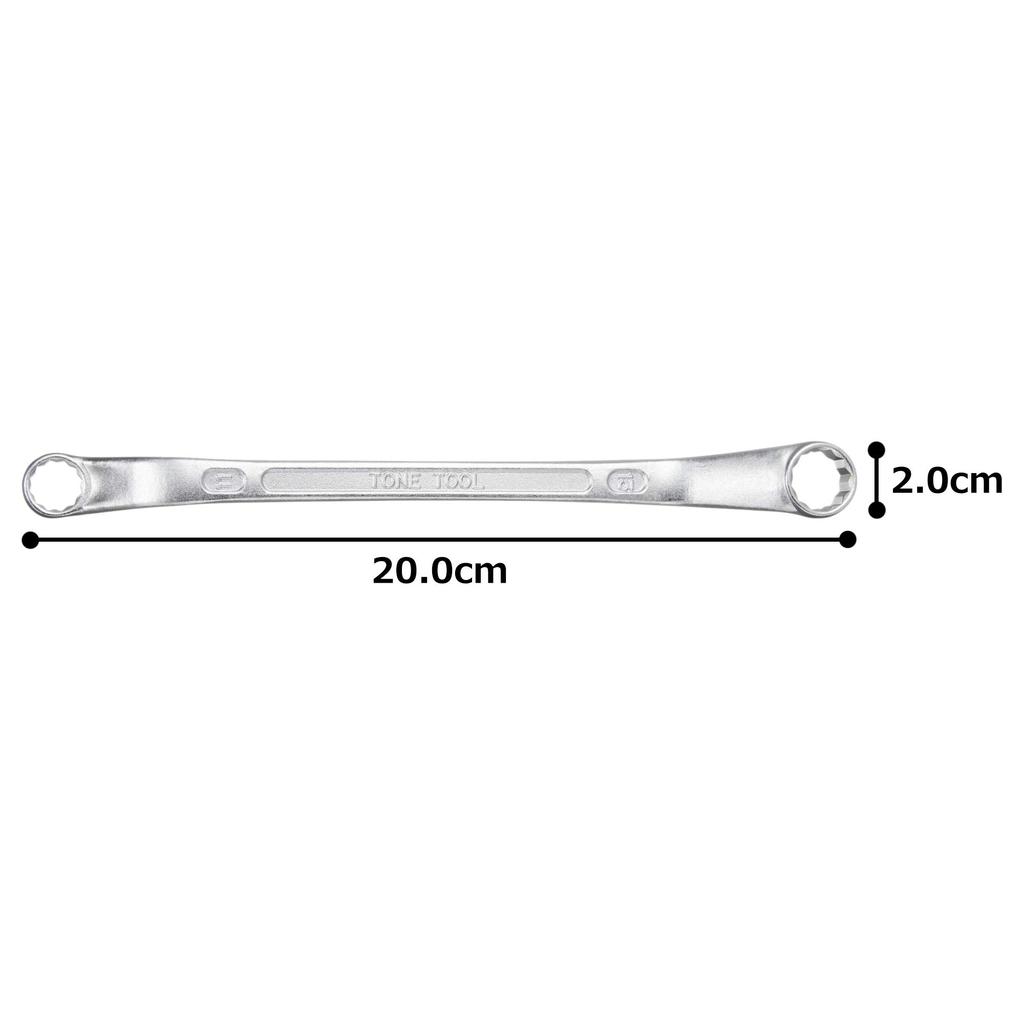 TONE Long Box Wrench Width Across Flats 11 X 13 Mm (45°) M45-1113