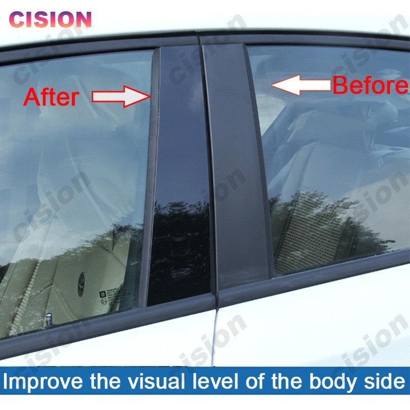 For BMW X1 E84 2009-2015 Glossy Piano Black Car Door Center Middle BC Pillar Post Cover Mirror Effect Trim Window Column Sticker