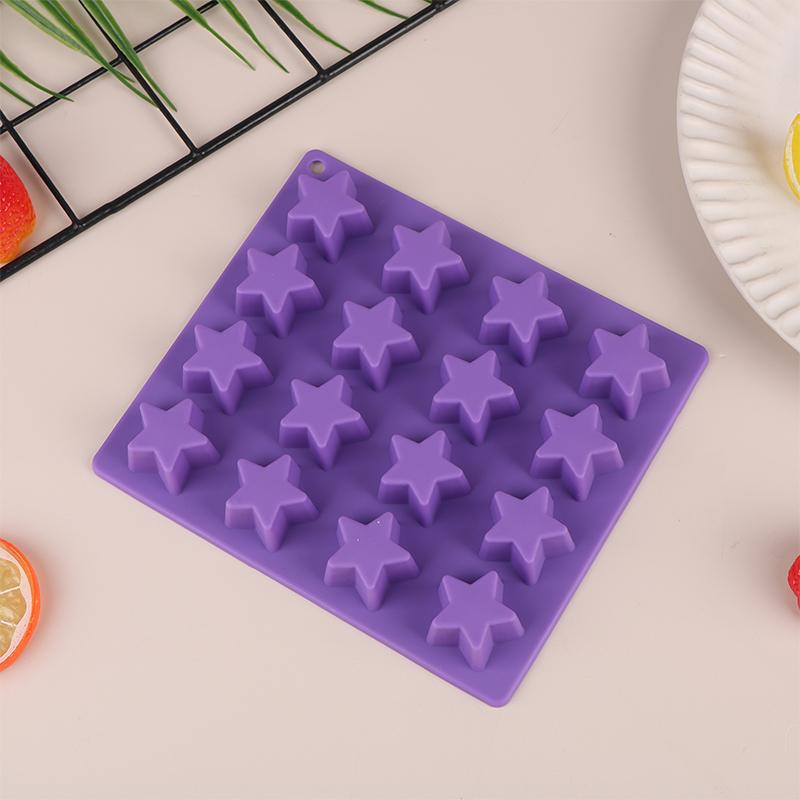 1Pc 16 Lattice Star Ice Cream Lattice Five Pointed Star Silicone Ice Cream Cake Mold Ice Cubes Diy Kitchen Baking Mold