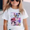 Kpop Охотник на демонов Детская одежда Футболка с коротким рукавом для девочек Милая мультяшная детская футболка Харадзюку Y2k Футболка
