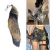 Plush Fox Tail Keychain Pendant Key Chain Lovely Bag Charm Car Key Holder Couple Keyring Backpack Decors for Women Girls