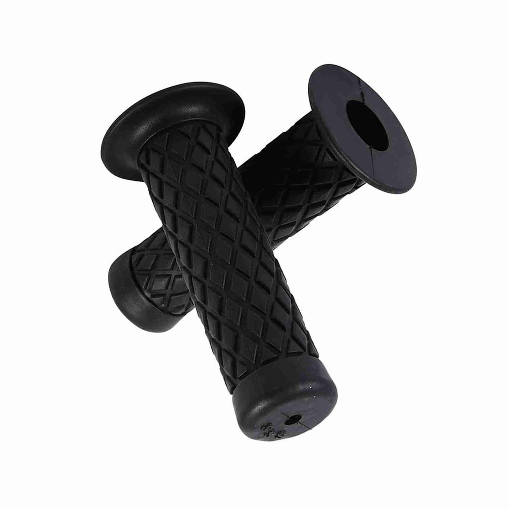 22mm 7/8"   Vintage Soft Rubber Handle Bar Hand Grips For Motorcycle Dirt Bike Black