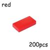 200 шт. Детали для сборки MOC 3069 30070 Кирпичики 1x2 Плоская плитка Гладкая 1*2 Строительные блоки DIY Образовательная Креативная игрушка для детей
