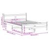 Solid Wood Bed without Mattress Wax Brown 150x200 cm Pine Wood