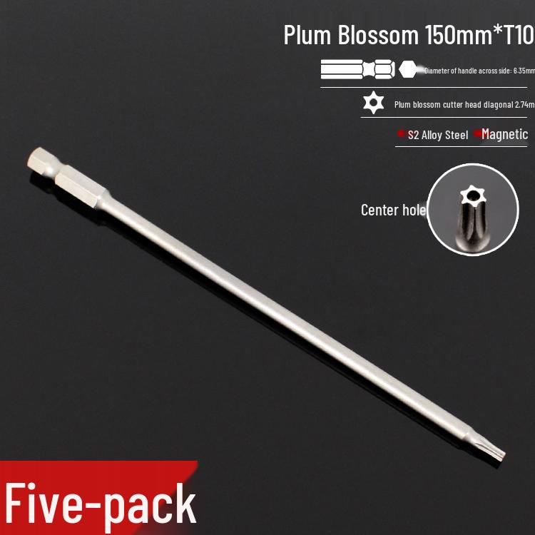 Набор магнитных шестигранных отверток Plum Blossom S2 - Набор бит для пневматической дрели 6,35 мм