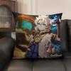 Альбедо Милый Genshin Impact Наволочка Натуральный Лен Органическая Ткань Двусторонняя Печать Диван Домашний Декор Подарок Наволочка