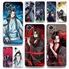 New Square Clear Phone Case For Xiaomi Redmi Note 12 11 9S 9 8 10 Pro+ 7 8T 9C 9A 8A K40 Gaming Cover Mo Dao Zu Shi Wei Wuxian