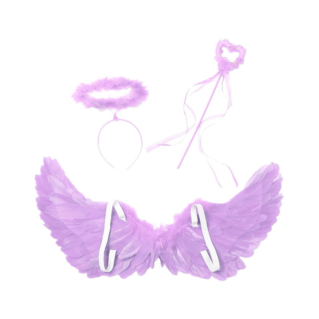 Комплект костюма для женщин Ангельские перья Ободок Палочка для Хэллоуина Косплей