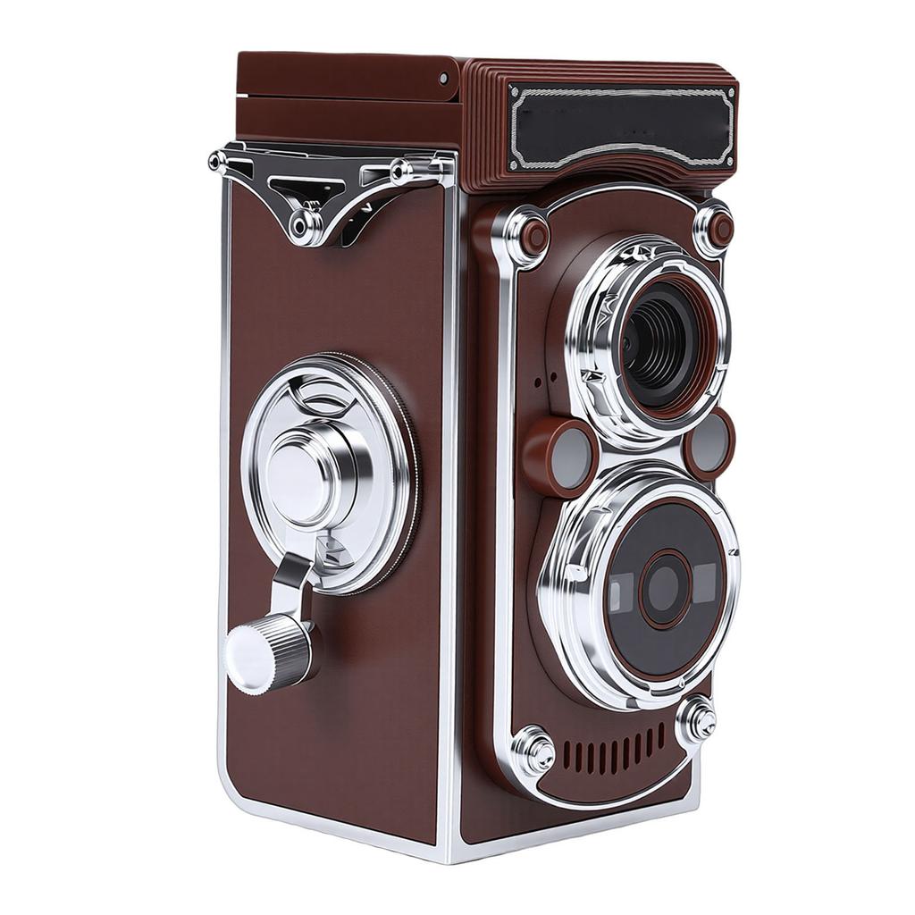 Vintage Digital Camera Portable TLR   Retro 2.7K Video 24MP Autofocus Vlog Camera Manual Joystick for Beginners Teens Adults