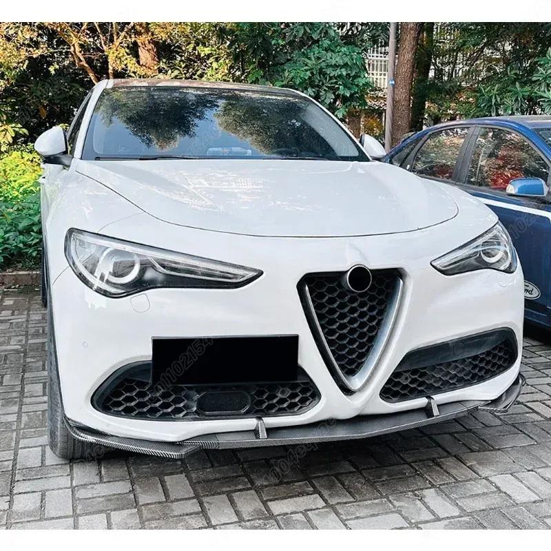 For Alfa Romeo Stelvio 2017 2018 2019 2020 2021 2022 2023 2024 Car Front Bumper Lip Splitter Front Blade Guard Protector Cover