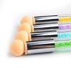 Double Ends Sponge Brush Picking Dotting Gradient Pen Brush Crystal Handle Replaceable Brush Heads