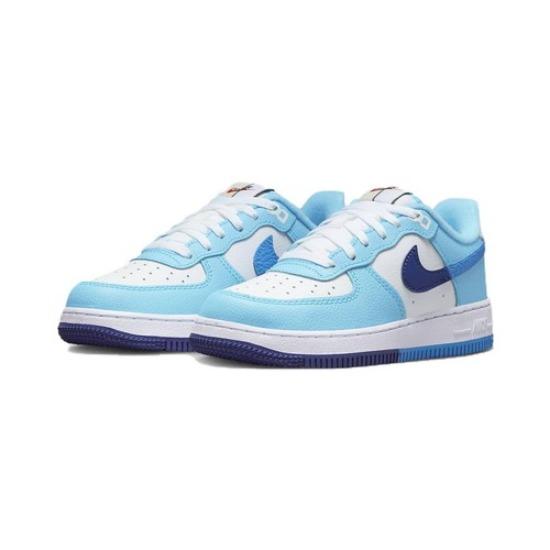 Nike Force 1 LV8 Low Split Light Photo Blue DX2164-100 Детские 11C-3Y
