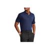 Polo Ralph Lauren однотонная рубашка поло с вышитым логотипом с коротким рукавом, мужские топы темно-синего цвета 710870645-002