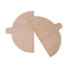 2x Pizza Paddle Wooden Half Round Easy Storage Solid Wood Board Oven Special Tool