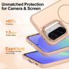 For Samsung Galaxy A15 5G / 4G Case Skin-touch PC + TPU Magnetic Phone Cover with Lens Frame Kickstand