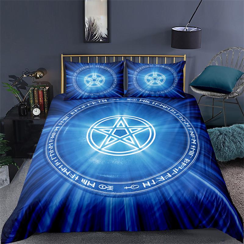 Soft Bohemian Chic Colorful Mandala Bedding Set Microfiber Galaxy Print Duvet Cover With Zipper Closure Pillow Case Home Textile