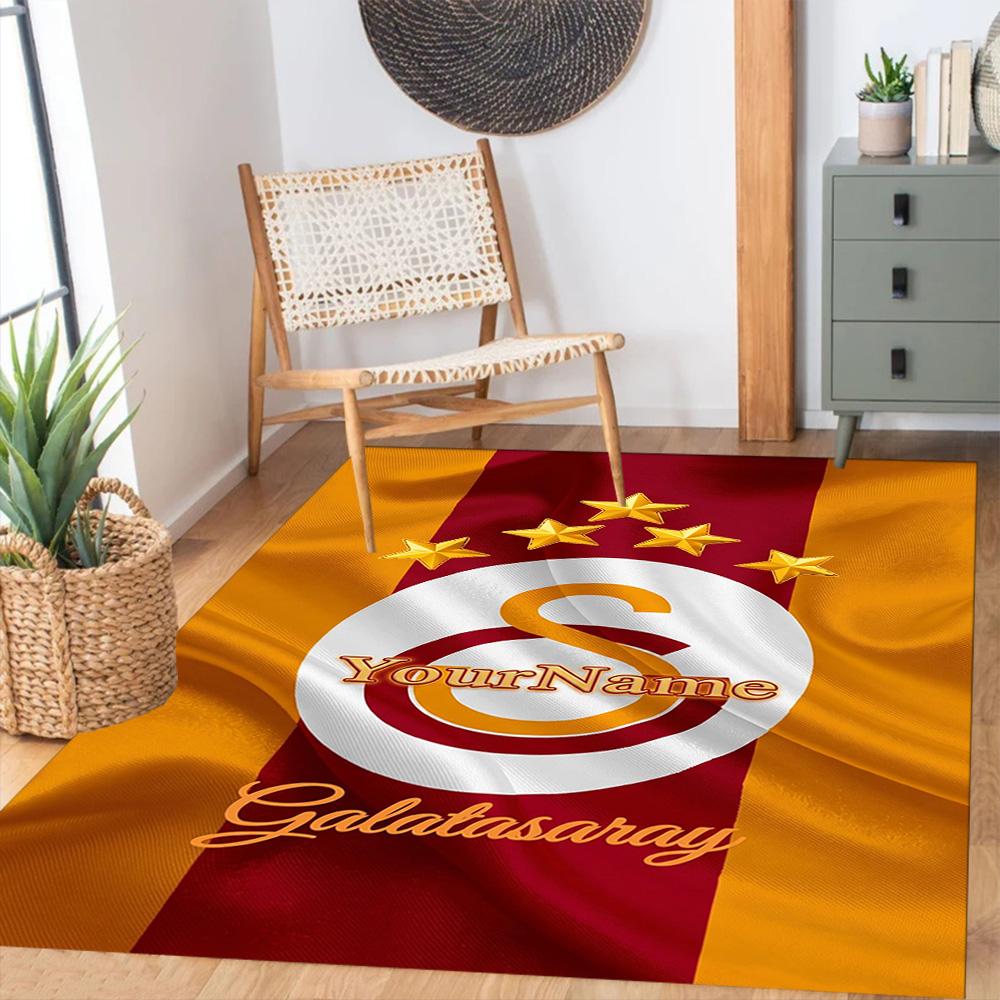 Galatasaray 28 Customize Your Name Area Rug Suitable for Living Rooms Balcony Kitchen Study room Anti-slip Rug Decorate Offices