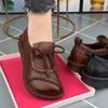 One-pedal Soft Leather Soft-soled Lace-up Shoes Medium Old Flat-heeled Comfortable Single Shoes Autumn New Small Leather Shoes