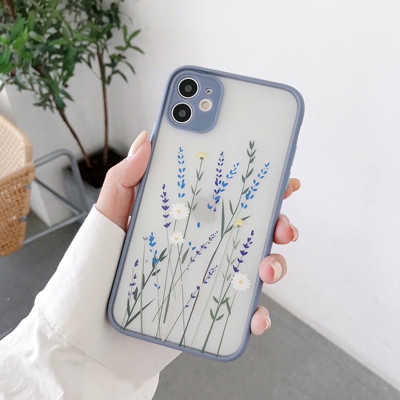 Защитный чехол для iPhone 16 Pro Max с цветочным матовым покрытием - Противоударный, Полное покрытие