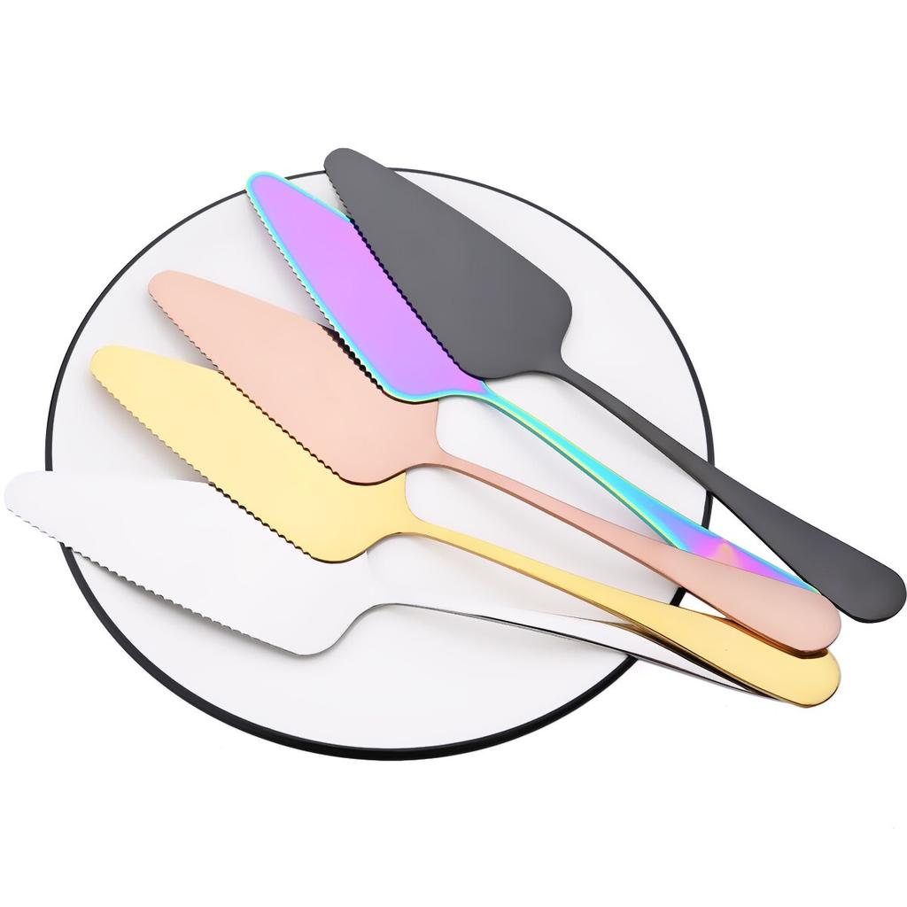 5 шт./компл. золотой набор столовых приборов, столовые приборы из нержавеющей стали, ложка для супа, дуршлаг, ложка, ложка для обслуживания, вилка для салата, лопаточка для торта, кухонная посуда
